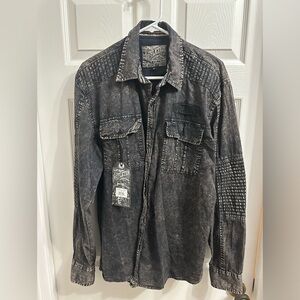 Affliction XL button down shirt NWT